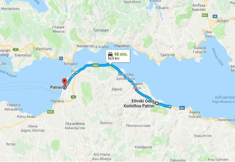 Van Patras naar Pounta